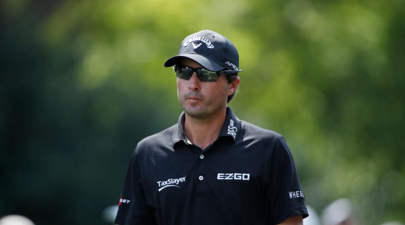 Kevin Kisner walks the 18th hole during the second round of the PGA Championship on August 2017
